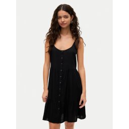 Vero Moda Лятна рокля Bumpy 10325283 Черен Loose Fit