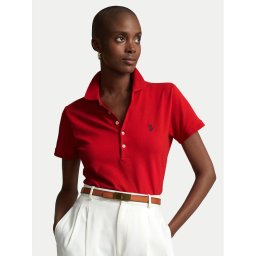 Polo Ralph Lauren Тениска с яка и копчета 211870245004 Червен Slim Fit