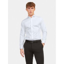 Jack & Jones Риза Parma 12097662 Бял Super Slim Fit