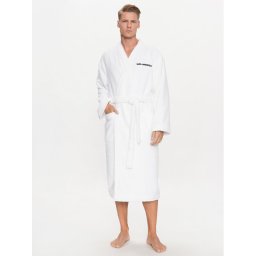 KARL LAGERFELD Халат Ikonik 230M2185 Бял