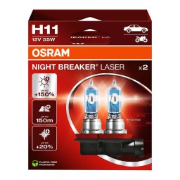 OSRAM NIGHT BREAKER LASER 2HB H11 55W 3200K