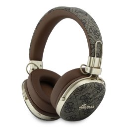 Bluetooth слушалки Guess ENC Metal 4G Script Logo - Кафяви