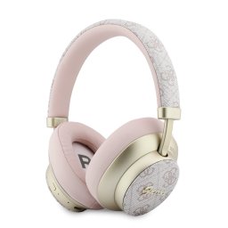 Bluetooth слушалки Guess ENC 4G PU Gold Script Metal - Розови