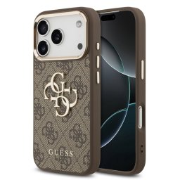 Гръб Guess за iPhone 17 Pro Max, 4G PU Big 4G Classic Logo Gold - Кафяв