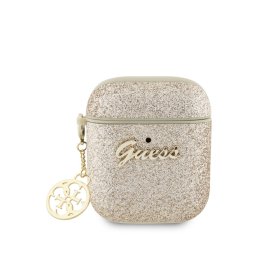 Калъф Guess за AirPods 1/2, Glitter 4G Charm - Златист