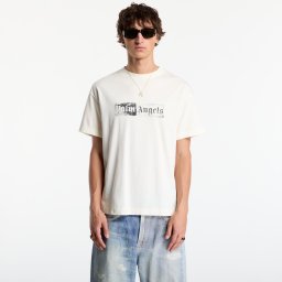 Тениска Palm Angels Stamp Logo Regular Tee Off White/ Black M