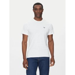 Barbour Тишърт Essential Sports MTS0331WH11 Бял Tailored Fit