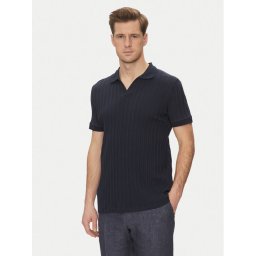 JOOP! Тениска с яка и копчета 17 JJ-33Baron 30045547 Тъмносин Modern Fit
