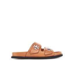 Tory Burch Чехли T Lock Sport Slide 166905 Кафяв