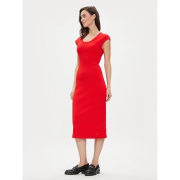 Tommy Hilfiger Лятна рокля WW0WW41273 Червен Slim Fit