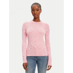 HUGO Пуловер Satero 50542604 Розов Slim Fit