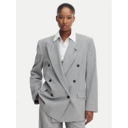 HUGO Сако Antegi 50554018 Сив Relaxed Fit