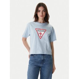 Guess Jeans Тишърт W4YI73 K8HM0 Светлосиньо Regular Fit