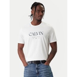 Calvin Klein Тишърт LV04RE807G Бял Regular Fit