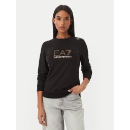 EA7 Emporio Armani Суитшърт 8NTM45 TJ9RZ 1200 Черен Regular Fit