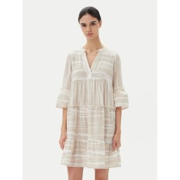 Vero Moda Лятна рокля Dicthe 10225127 Бежов Loose Fit