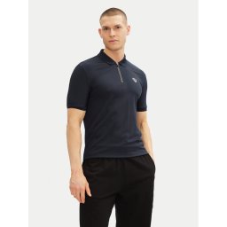EA7 Emporio Armani Тениска с яка и копчета 8NPF13 PJRGZ 1562 Тъмносин Regular Fit