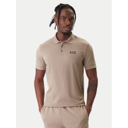 EA7 Emporio Armani Тениска с яка и копчета 8NPF14 PJVQZ U6167 Бежов Regular Fit