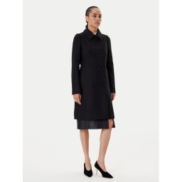 BOSS Вълнено палто Cale 50550723 Черен Relaxed Fit