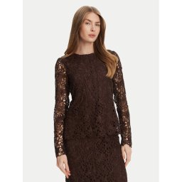 Bruuns Bazaar Блуза Sago Wini BBW4516 Кафяв Slim Fit