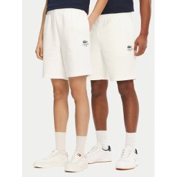 Lacoste Спортни шорти Unisex GH0990 Екрю Regular Fit