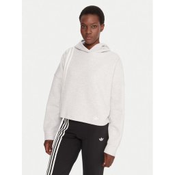 adidas Суитшърт Off Placed 3-Stripes JW3596 Сив Regular Fit
