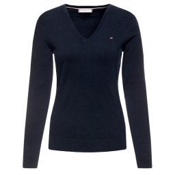 Tommy Hilfiger Пуловер Heritage WW0WW25294 Тъмносин Regular Fit