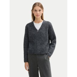 Tom Tailor Denim Кардиган 1043968 Сив Relaxed Fit