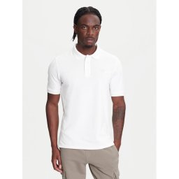 Guess Тениска с яка и копчета Z5YP02 K9WF1 Бял Regular Fit