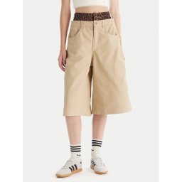 adidas Дънкови шорти Firebird Utility JX8762 Бежов Regular Fit