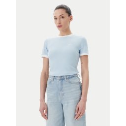 Guess Тишърт V5GP08 KCRN2 Светлосиньо Regular Fit