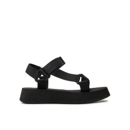 Calvin Klein Jeans Сандали Sandal Velcro Webbing In Mtl YW0YW01480 Черен