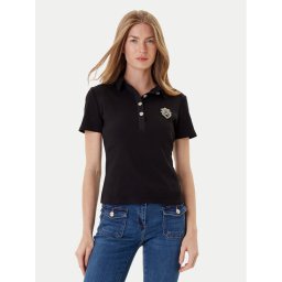 Morgan Тениска с яка и копчета 252-DPOLLA Черен Slim Fit