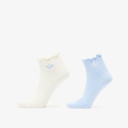 Чорапи adidas Ruffle Quarter Socks Crystal Sky/ Off White M