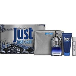 Roberto Cavalli Just Cavalli Him Комплект (EDT 90ml + SG 100ml + EDT 15ml + Pouch) за Мъже