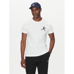Lacoste Комплект тениска и шапка TH1044 Бял Regular Fit