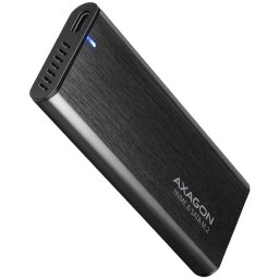 Axagon External USB-C 3.2 Gen 2 metal box for M.2 NVMe & SATA SSD disks. Sc