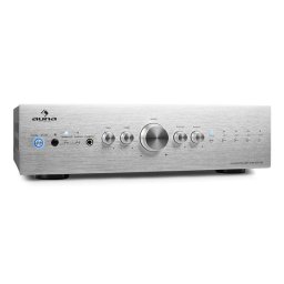 Auna CD708, HIFI стерео усилвател 600W полирана алуминиева предна част сребрист (AV2-CD708 SILVER)
