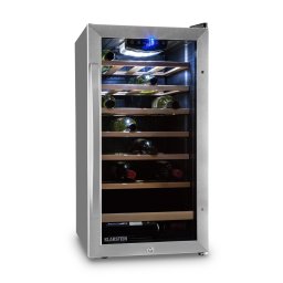 Klarstein Vivo Vino 26, 88 литра, охладител за вино, 26 бутилки, черен, LED (HEA3-Vivo-Vino-26)