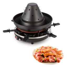 Klarstein Taste Volcano, čierny, черен, татарски грил, раклетов gril, 1500 W, 8 души (GQ6-Taste-Volcano)