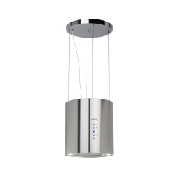 Klarstein Barett, островен абсорбатор, Ø 38 cm, рециркулация 522 m³/h, LED, филтър с активен въглен, неръждаема стомана (TK15-Barett-SS)