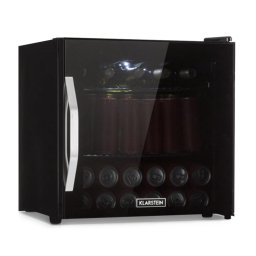 Klarstein Beersafe L Onyx, охладител за напитки, E, LED, метални решетки, стъклена врата, черен (HEA-BeersafeL-onyx)