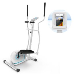 KLARFIT Myon Cross, домашен тренажор, тегло на маховика 12 кг, система SilentBelt, бял (FIT4-MYON CROSS-WHT)