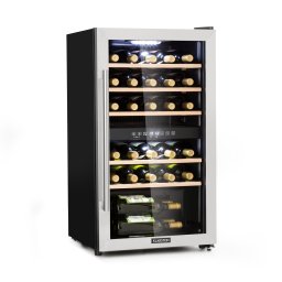 Klarstein Vinamour 29D, охладител за вино, 2 зони, 80 л, 29 бутилки, 5 - 22 °C, сензорно управление (TK15-Vinamour-29D)