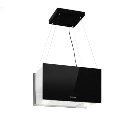 Klarstein Kronleuchter L, островен абсорбатор, 60 см, рециркулационен изход 590 м³/ч, LED, докосване, черен (CGCH2-KronleuchterLB)