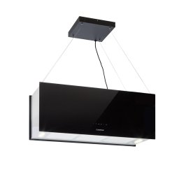 Klarstein Kronleuchter ХL, островен абсорбатор, 90 см, рециркулационен изход 577 м³/ч, LED, докосване, черен (CGCH2-KronleuchterXL)