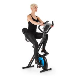 Capital Sports Azura Air, домашен тренажор, X-bike, SilentBelt, магнитно съпротивлление, сгъваем (FIT4-AzuraAir-Blu)