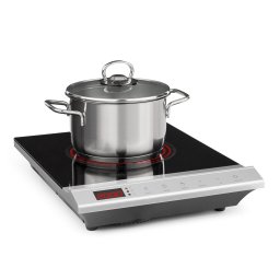 Klarstein MisterCook, готварска плоча, инфрачервена, 2000 W, 90 - 650 °C, таймер, сребърна (MisterCook-single)