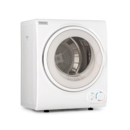 Klarstein Jet Set 2500, сушилня за дрехи, сушилня с изсмукване на влажния въздух, 850W, TEE C, 2,5 кг, 50 см, бял (MNW8-Jet set 2500-WH)