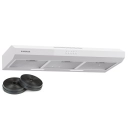 Klarstein Contempo 90, аспиратор, 90 см, под шкаф, 200 м³/ч, LED, акрил, неръждаема стомана (DSM-Contempo-90WH)